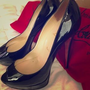 Christian Louboutin shiny leather platform heels10